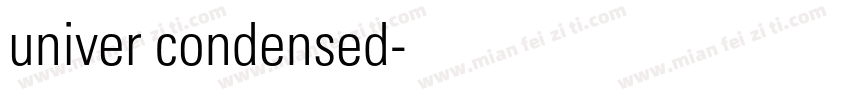 univer condensed字体转换